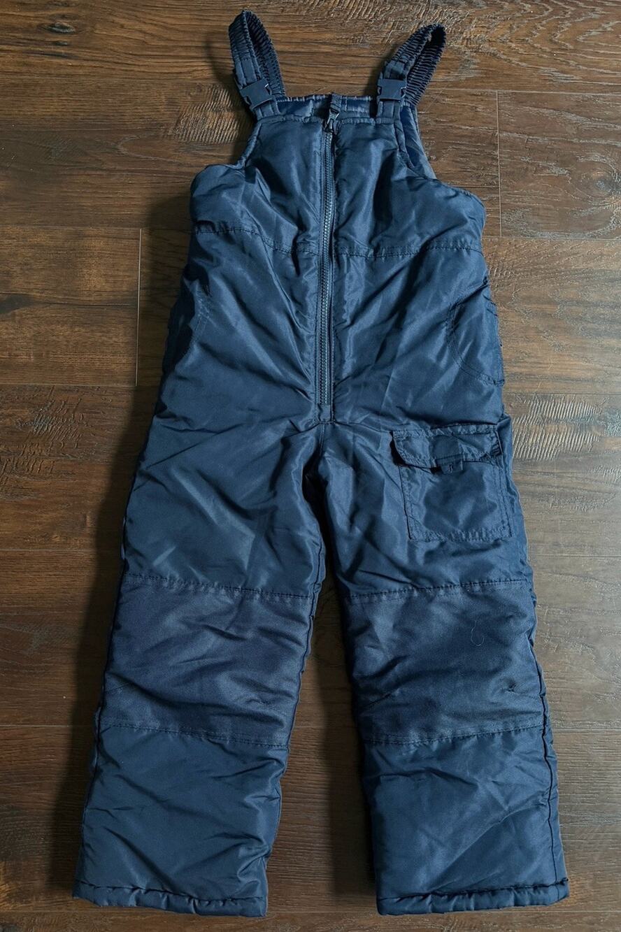 London Fog Snow Bibs Pants 7 Insulated Winter Ski Boys Girls Overalls Blue